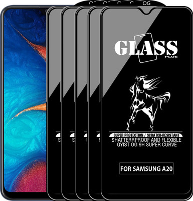 Qyist Edge To Edge Tempered Glass for SAMSUNG GALAXY A20(Pack of 5)