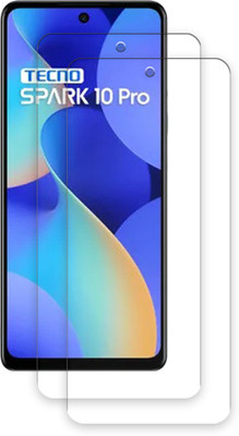 SOMTONE Edge To Edge Tempered Glass for Tecno Spark 10 Pro TEMPERED GUARD FRONTP2(Pack of 2)