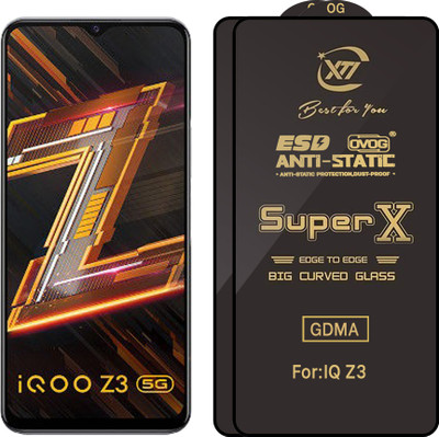 GDMA Edge To Edge Tempered Glass for iQOO Z3(Pack of 2)