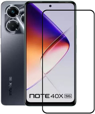 INFINITYWORLD Edge To Edge Tempered Glass for Infinix Note 40X 5G, Infinix Note 40x 5G(Pack of 1)