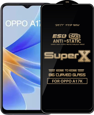 Qyist Edge To Edge Tempered Glass for OPPO A17K(Pack of 1)