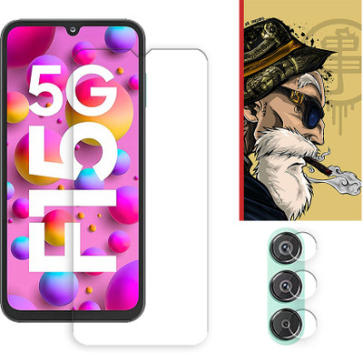 SOMTONE Edge To Edge Tempered Glass for Samsung Galaxy F15 5G Tempered Glass Screen Protector | Anti-Scratch | Edge to Edge Full Coverage | 9H Hardness ( 1 FRONT SCREEN GUARD + 1 CAMERA LENS PROTECTOR + 1 FREE BACK EMBOSSED SKIN001 )(Pack of 1)