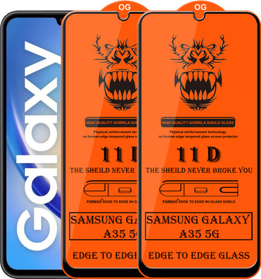 Forego Edge To Edge Tempered Glass for SAMSUNG Galaxy A34 5G(Pack of 2)