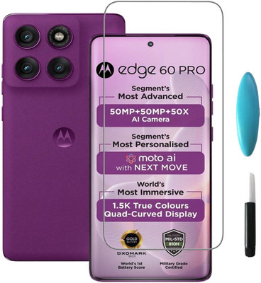 AKSHUD Edge To Edge Tempered Glass for MOTOROLA Edge 60 Pro(Pack of 1)