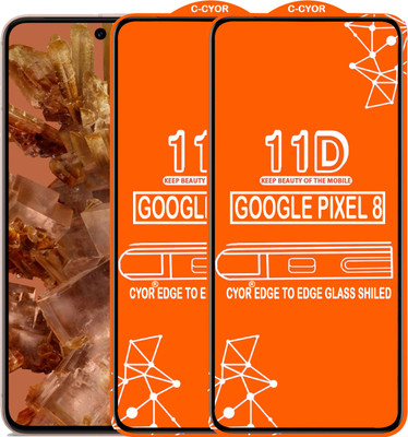 CYOR Edge To Edge Tempered Glass for GOOGLE PIXEL 8(Pack of 2)