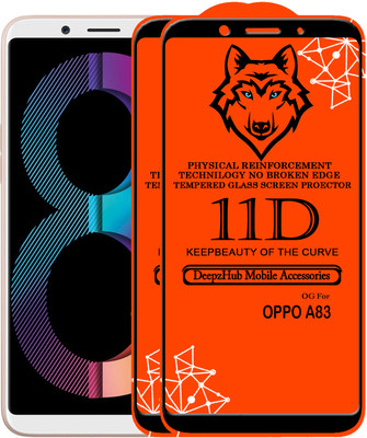 DeepzHub Edge To Edge Tempered Glass for Oppo A83(Pack of 2)