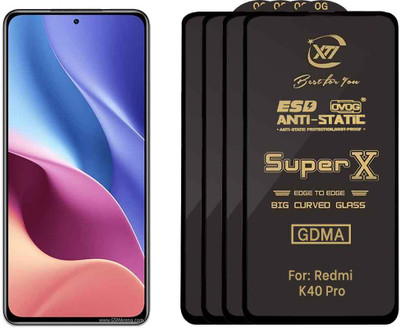 GDMA Edge To Edge Tempered Glass for Redmi K40 Pro(Pack of 4)