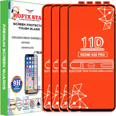 Rofix star Edge To Edge Tempered Glass for Mi K20 Pro(Pack of 4)