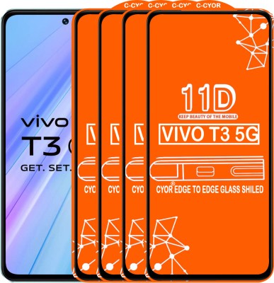 CYOR Edge To Edge Tempered Glass for VIVO T3 5G(Pack of 4)