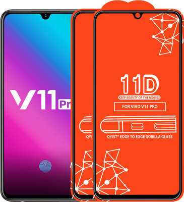 Qyist Edge To Edge Tempered Glass for Vivo V11 Pro(Pack of 2)