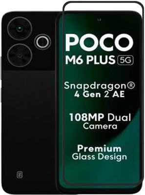 AKSHUD Edge To Edge Tempered Glass for POCO M6 Plus 5G, Poco M6 Plus 5G, POCO M6 Plus(Pack of 1)