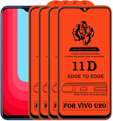 HIE POWER Edge To Edge Tempered Glass for Vivo U20(Screen Protector with Easy Installation Kit-Screen Protector with Easy Installation Kit-Pack of 4)(Pack of 4)
