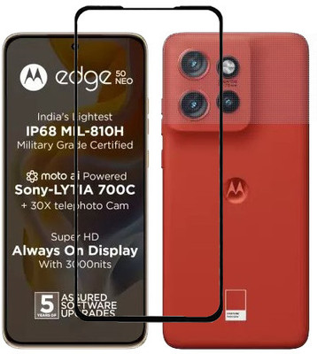 VIGHNAD Edge To Edge Tempered Glass for MOTOROLA Edge 50 Neo, MOTOROLA Edge 50 Neo, moto edge 50 neo, motorola edge 50 neo(Pack of 1)