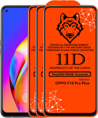 DeepzHub Edge To Edge Tempered Glass for OPPO F19 Pro Plus(Pack of 4)