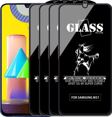 Qyist Edge To Edge Tempered Glass for SAMSUNG GALAXY M31(Pack of 4)