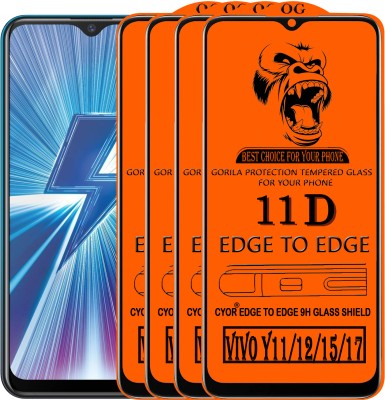 CYOR Edge To Edge Tempered Glass for VIVO Y15(Pack of 4)