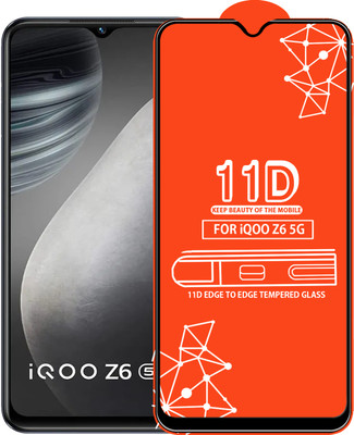 Qyist Edge To Edge Tempered Glass for Iqoo Z6 5G(Pack of 1)