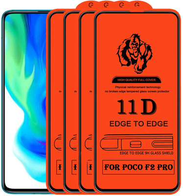 9H Edge To Edge Tempered Glass for Poco F2 Pro(Pack of 4)(Pack of 4)
