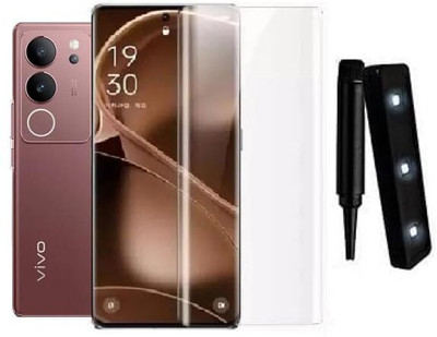 9H Edge To Edge Tempered Glass for Vivo V29E 5G-UV Glass Nano liquid perfect fit design Full Covered Mobile Screen Protector with Nanoscale Light(Pack of 1)