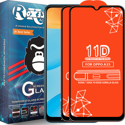 Roxel Edge To Edge Tempered Glass for Oppo A35(Pack of 2)