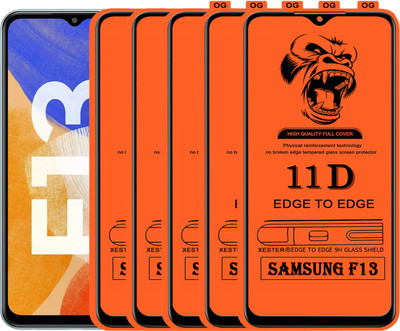 PFOAM Edge To Edge Tempered Glass for SAMSUNG GALAXY F13(Pack of 5)