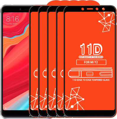 Qyist Edge To Edge Tempered Glass for Mi Redmi Y2(Pack of 5)