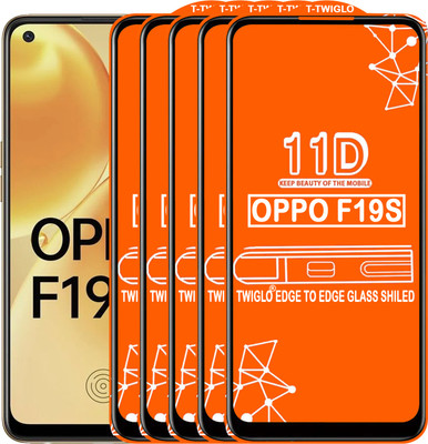 TWIGLO Edge To Edge Tempered Glass for OPPO F19S(Pack of 5)