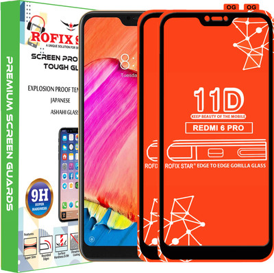 Rofix star Edge To Edge Tempered Glass for Mi Redmi 6 pro(Pack of 2)