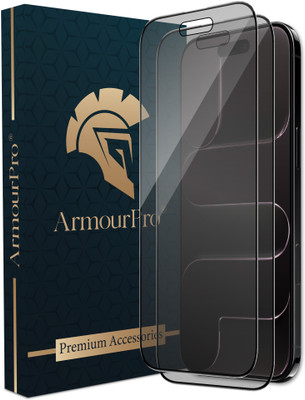 ArmourPro Edge To Edge Tempered Glass for iPhone 17 Air, Apple 17 Air, Matte Finish Glass(Pack of 2)