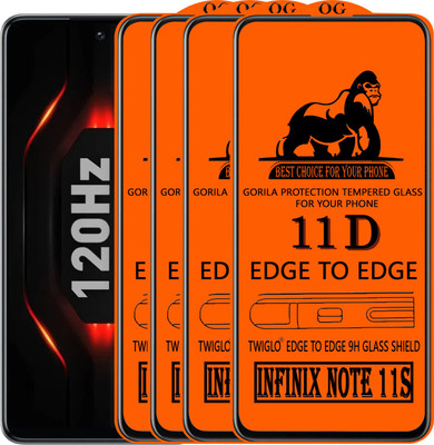 TWIGLO Edge To Edge Tempered Glass for INFINIX NOTE 11S(Pack of 4)