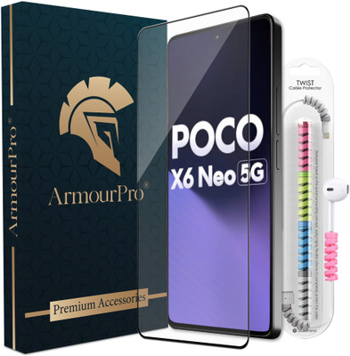 ArmourPro Edge To Edge Tempered Glass for Poco X6 Neo 5G, Poco X6 Neo, Poco X6 Pro 5G, Poco X6 Pro, Poco X6 5G, Poco X6(Pack of 1)