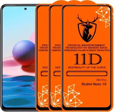 1DOLLAR Edge To Edge Tempered Glass for Mi Xiaomi Redmi Note 10(11D+)(Pack of 3)