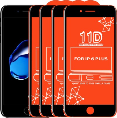 Qyist Edge To Edge Tempered Glass for FOR IPHONE 6 PLUS, Apple iPhone 7 Plus, Apple iPhone 8 Plus(Pack of 4)