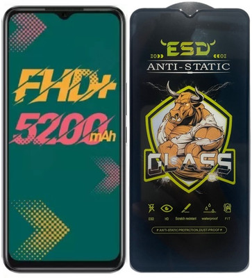 Blate Edge To Edge Tempered Glass for Infinix Hot 11, ESD Tempered Glass, ESD Screen Protector, Anti Static, Screen Protector(Pack of 1)