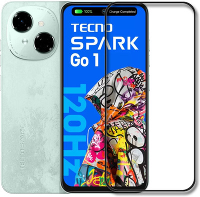 SNAMRT Edge To Edge Tempered Glass for Tecno Spark Go 1(Pack of 1)