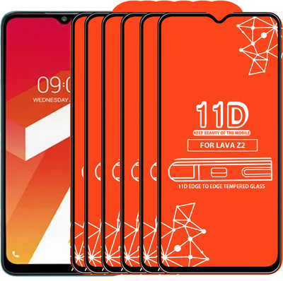 Roxel Edge To Edge Tempered Glass for Lava Z2(Pack of 6)