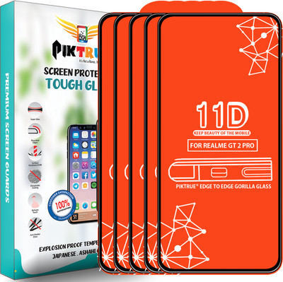 PikTrue Edge To Edge Tempered Glass for Realme Gt 2 Pro(Pack of 4)