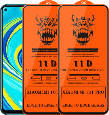 Forego Edge To Edge Tempered Glass for Xiaomi Mi 10T Pro(Pack of 2)