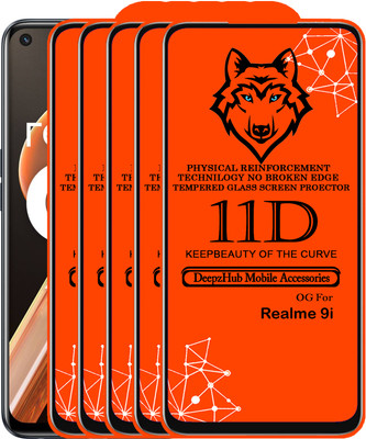 DeepzHub Edge To Edge Tempered Glass for Realme 9i(Pack of 5)