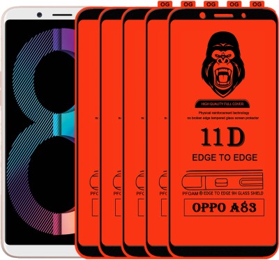 Laxdom Edge To Edge Tempered Glass for Oppo A83(Pack of 5)