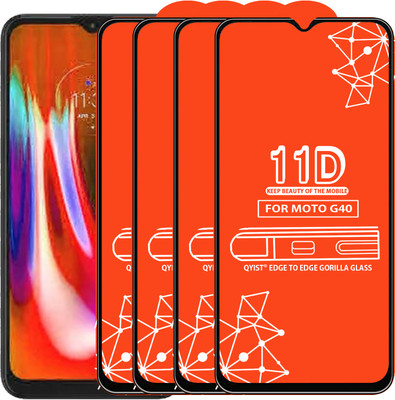 Qyist Edge To Edge Tempered Glass for Motorola G40(Pack of 4)