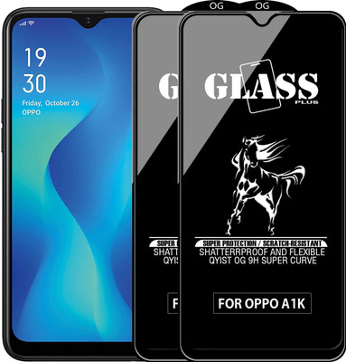 Qyist Edge To Edge Tempered Glass for OPPO A1K(Pack of 2)