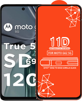 Qyist Edge To Edge Tempered Glass for Moto G62 5G(Pack of 1)