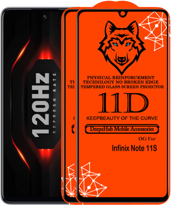 DeepzHub Edge To Edge Tempered Glass for Infinix Note 11s(Pack of 2)