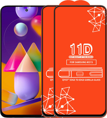 Qyist Edge To Edge Tempered Glass for Samsung Galaxy M31S(Pack of 2)
