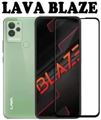 O2MG Edge To Edge Tempered Glass for LAVA Blaze(Pack of 1)
