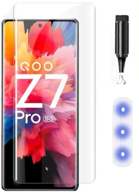 MB SHILD Edge To Edge Tempered Glass for iQOO Z7 Pro 5G, 2.5D Curved Edge Premium Tempered Glass for Ultimate Protection(Pack of 1)