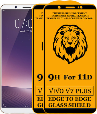 SUNSHINE Edge To Edge Tempered Glass for VIVO V7 Plus(Pack of 2)