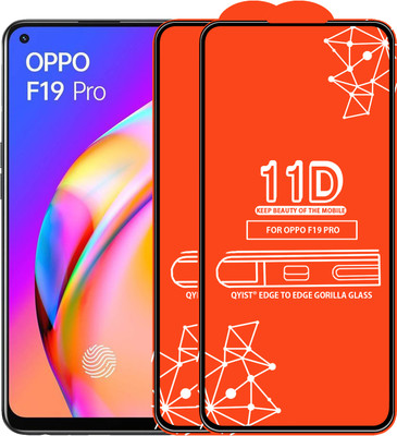 Qyist Edge To Edge Tempered Glass for Oppo F19 Pro(Pack of 2)