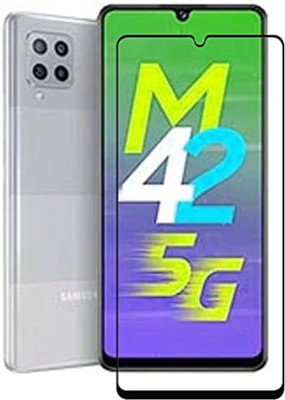 DMJHP Edge To Edge Tempered Glass for Samsung Galaxy M42 5G(Pack of 1)